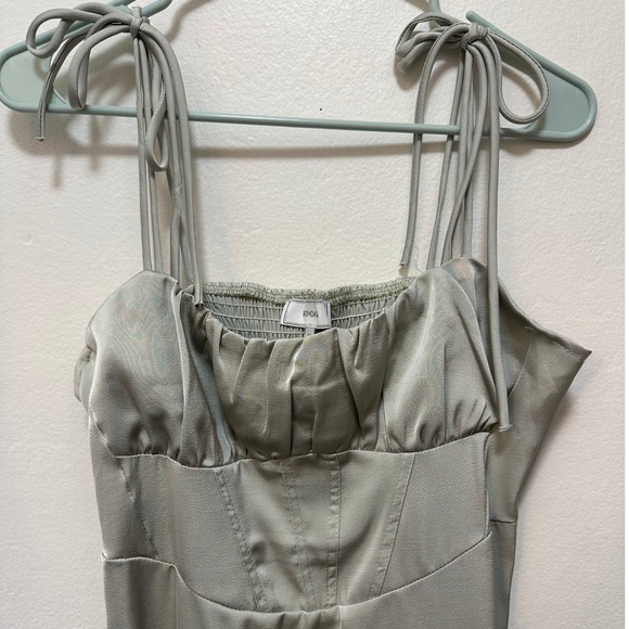 RIHOAS Sage Green Dress Tie Strap Sleeveless Mini Dress Party Medium - Picture 3 of 10